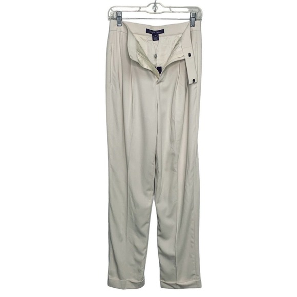 Ralph Lauren Purple Label Pleated Wool Pants Womens Size 0 NWT Defects $1390 - Picture 4 of 16